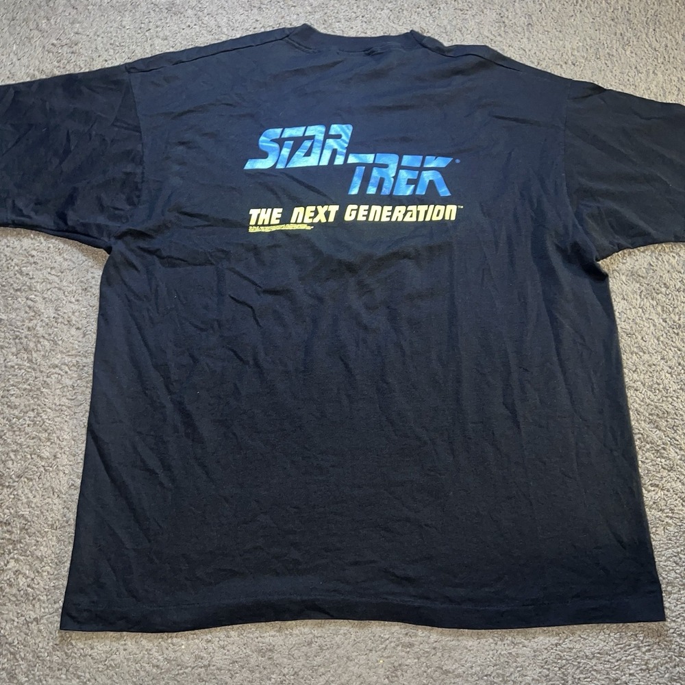 Vintage Star Trek The Next Generation Shirt Men's 2XL 1992 Single Stitch Black
